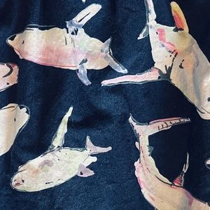 ModCloth Shark Skirt Navy Blue Pockets Fully Lined 1X